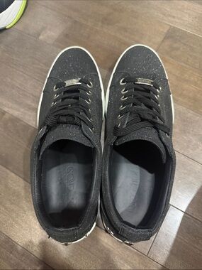 Jimmy Choo Black Sparkle Low-Top Sneakers